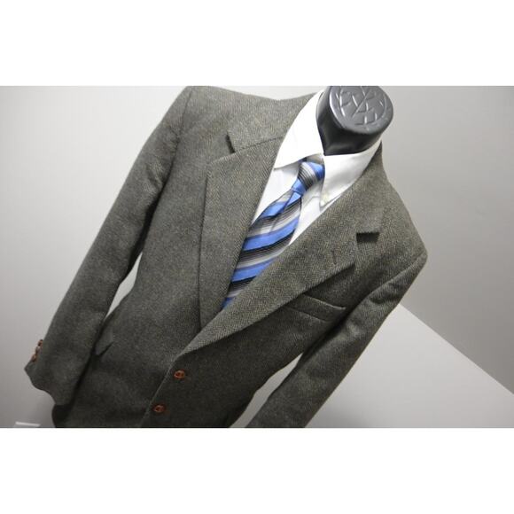 Christopher Hayes Tweed Wool Blazer Sports Jacket Lined Mens Sz 40 R - Picture 4 of 11